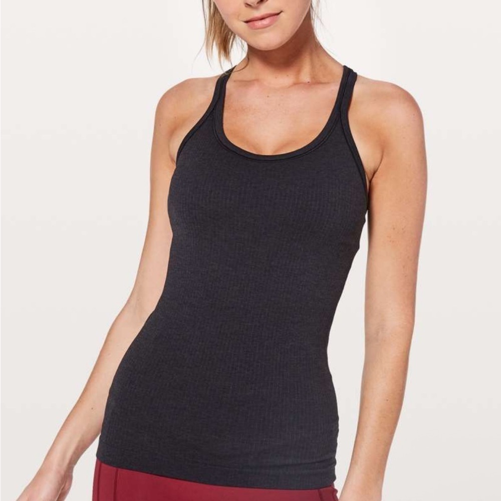 Lululemon Ebb To Street Tank Size 12 in Charcoal Grey